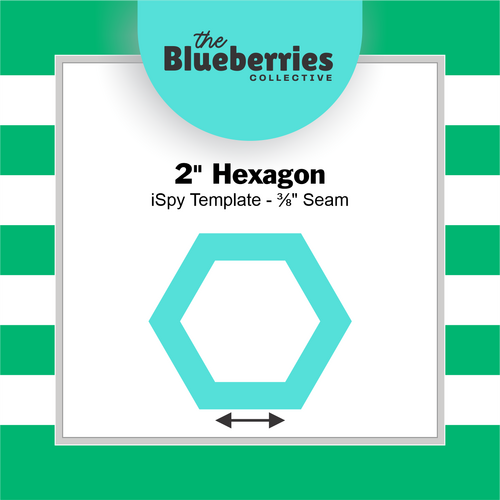 2" Hexagon iSpy Template - 3/8" Seam