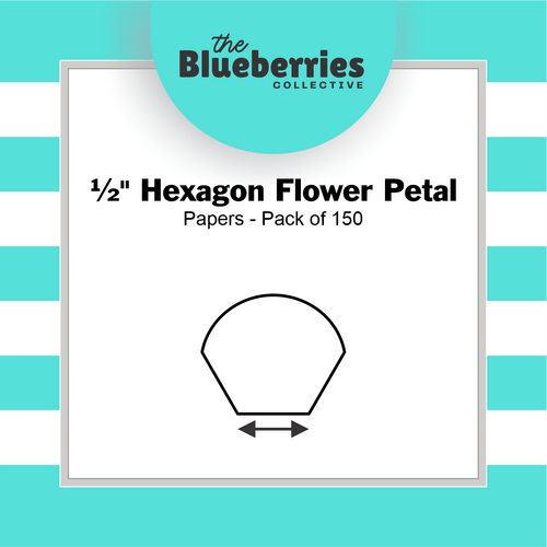 1/2" Hexagon Flower Petal Papers - 150 pk
