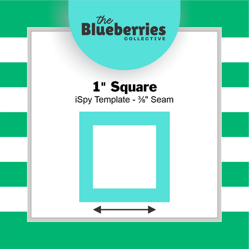 1" Square iSpy Template - 3/8" Seam