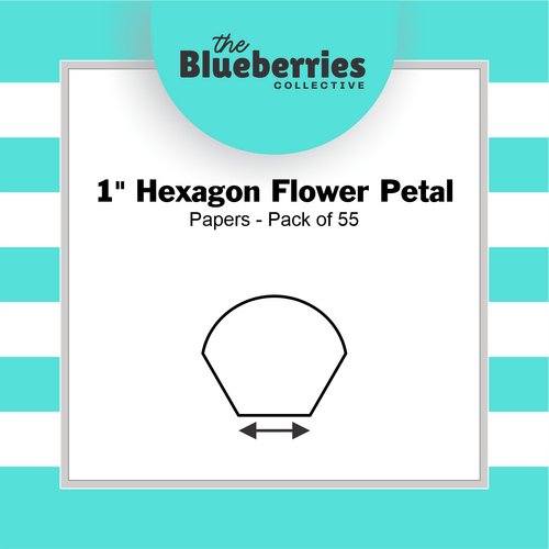 1" Hexagon Flower Petal Papers - 55 pk