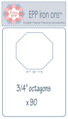 EPP Iron-Ons 3/4" Octagons 90 pk