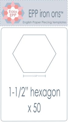 EPP Iron-Ons 1 1/5" Hexagon 50 pk