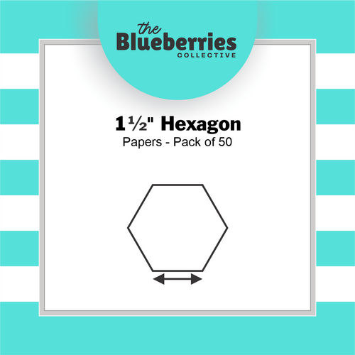 1 1/2" Hexagon Papers - 50 pk