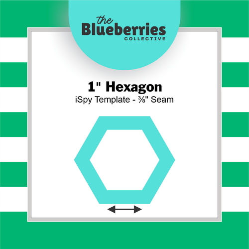 1" Hexagon iSpy Template - 3/8" Seam