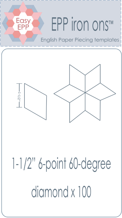 EPP Iron-Ons 1 1/2" 60 Degree Diamonds 100 pk