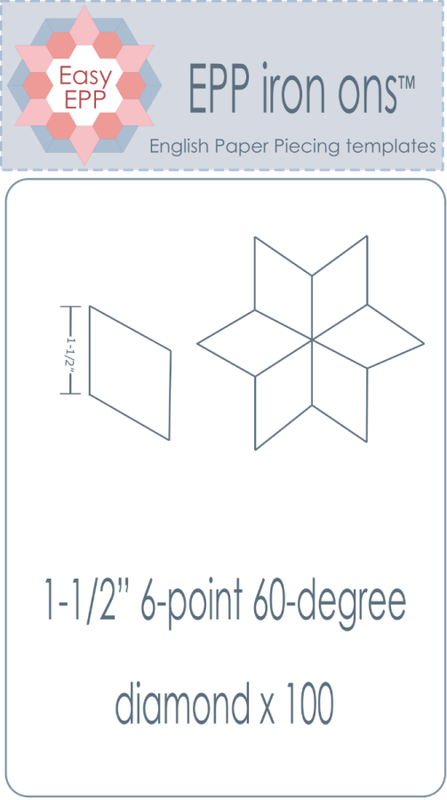 EPP Iron-Ons 1 1/2" 60 Degree Diamonds 100 pk