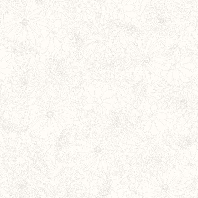 Solitaire Blossom - Soft White - Fat Qtr