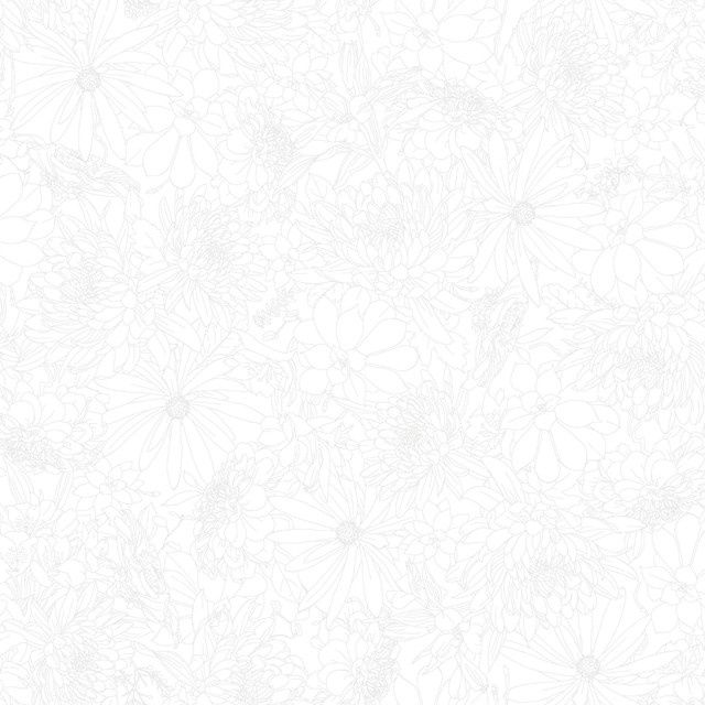 Solitaire Blossom - Ultra White - Fat Qtr