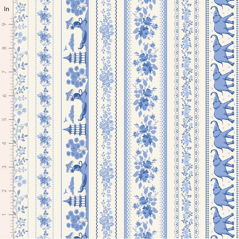 Something Blue Co-ordinate -  Borders - Blue Fat Qtr