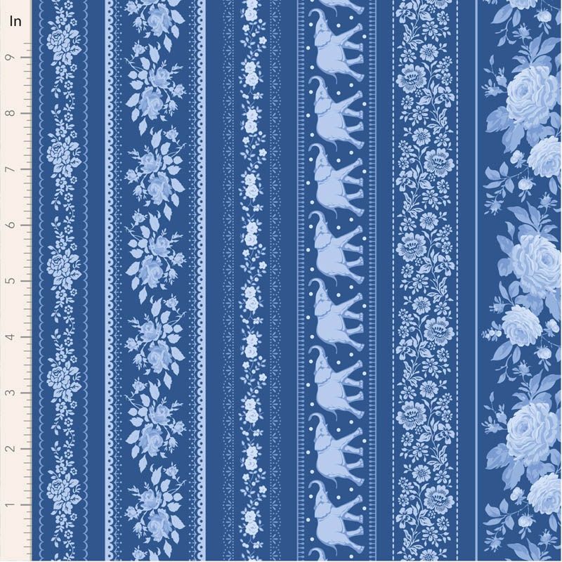 Something Blue Co-ordinate -  Borders - Night Fat Qtr