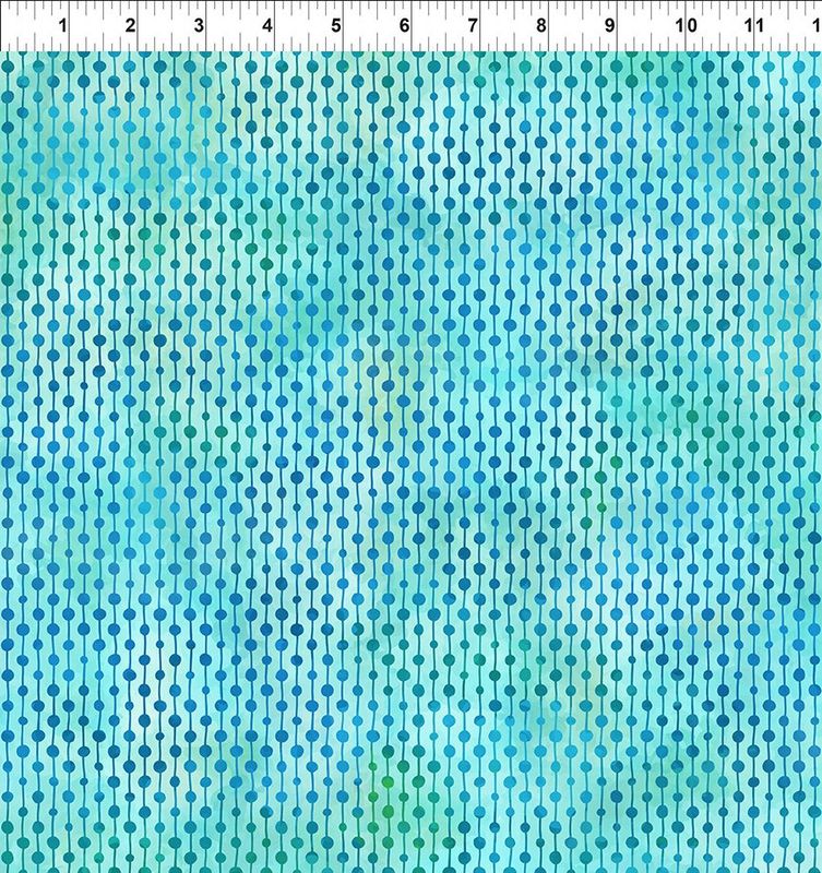 Felicity - Teal Dot Stripe Fat Qtr