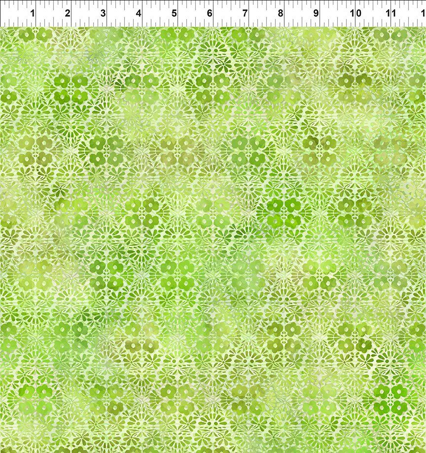 Felicity - Green Flower Diamond Fat Qtr