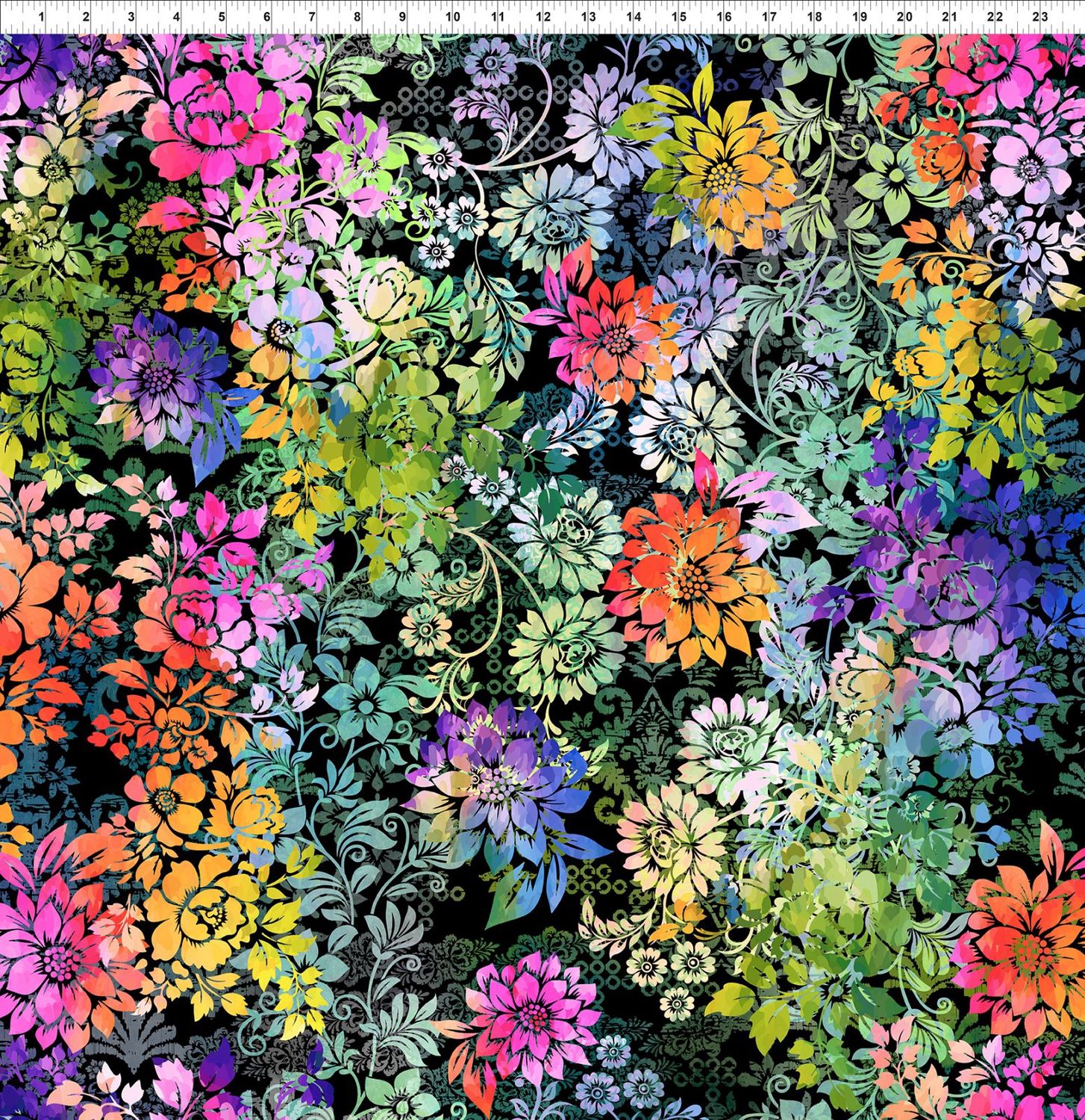 Felicity - Black Floral Fat Qtr