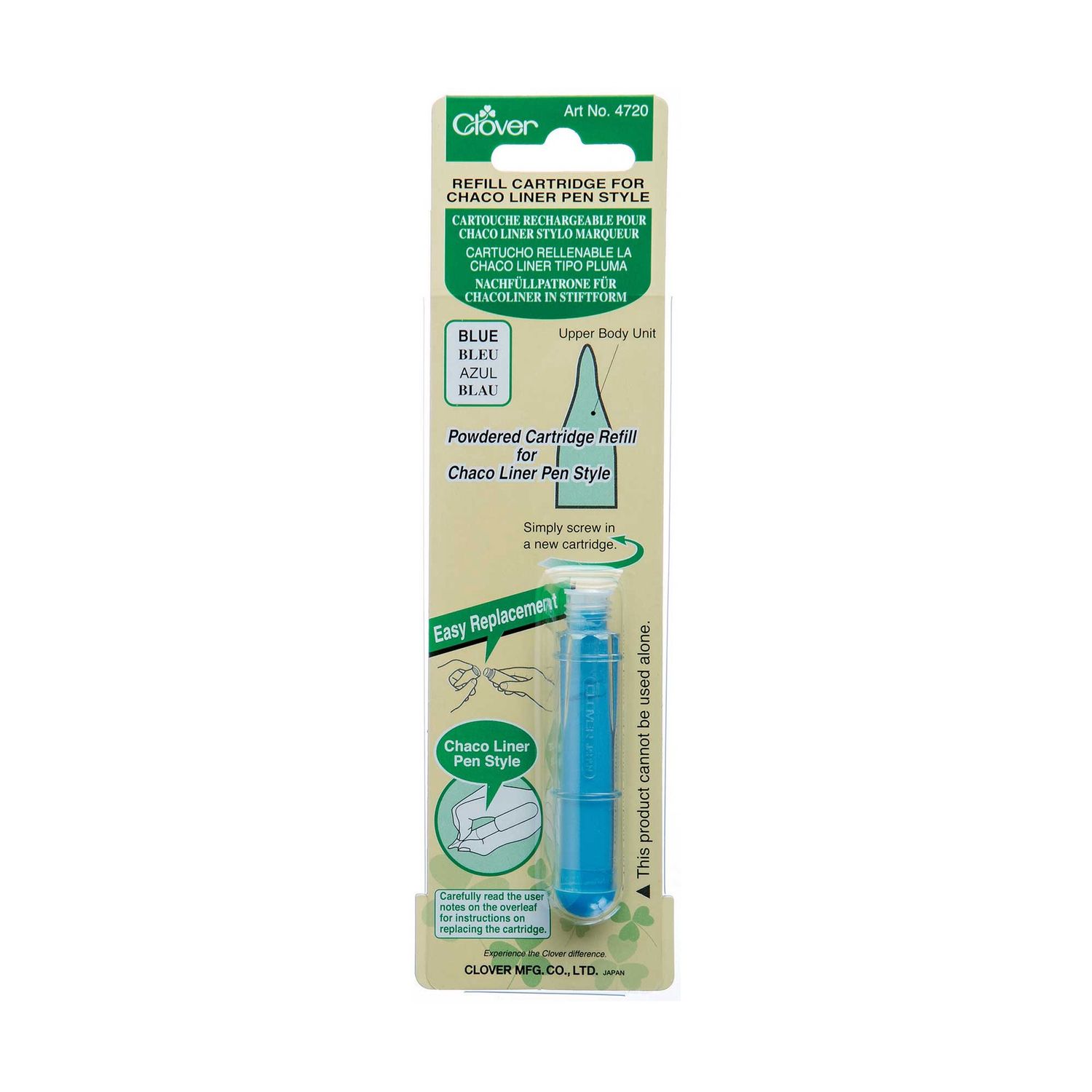 Clover Refill Cartridge Liner Pen Style - Blue