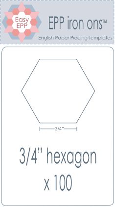 EPP Iron-Ons 3/4" Hexagon 100 pk