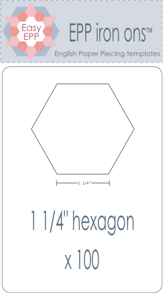 EPP Iron-Ons 1 1/4" Hexagon 100 pk