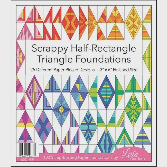 Scrappy Half-Rectangle Foundations - Foundation Papers 3" x 6"