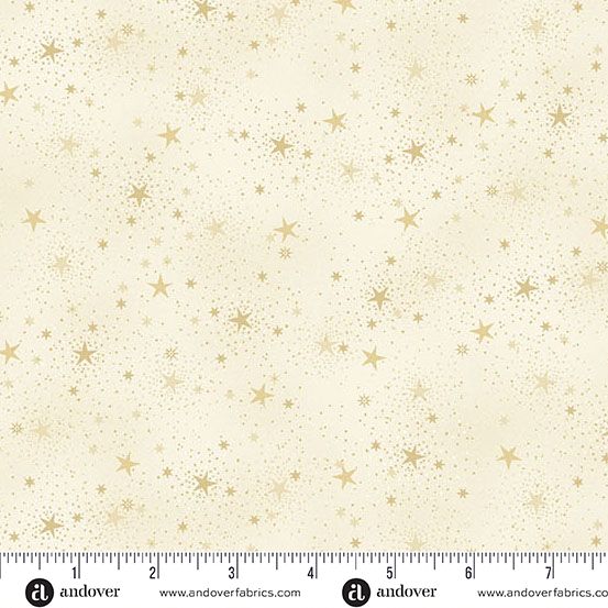 Adorn by Makower UK Sparkle Cream Fat Qtr
