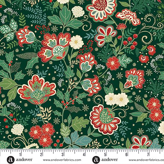 Adorn by Makower UK Bloom Green