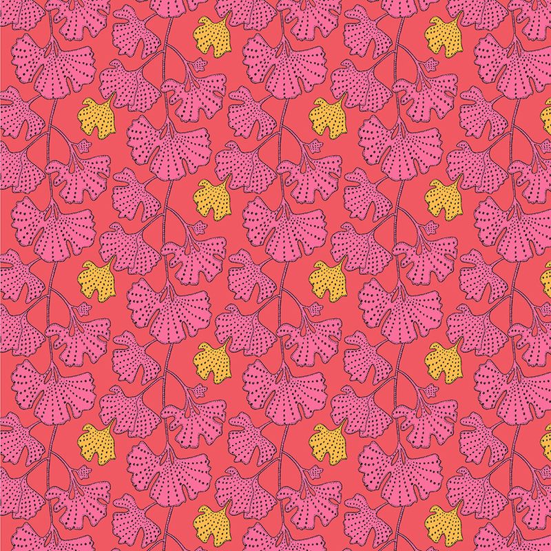 Sally Kelly - Ginkgo Guava Fat Qtr
