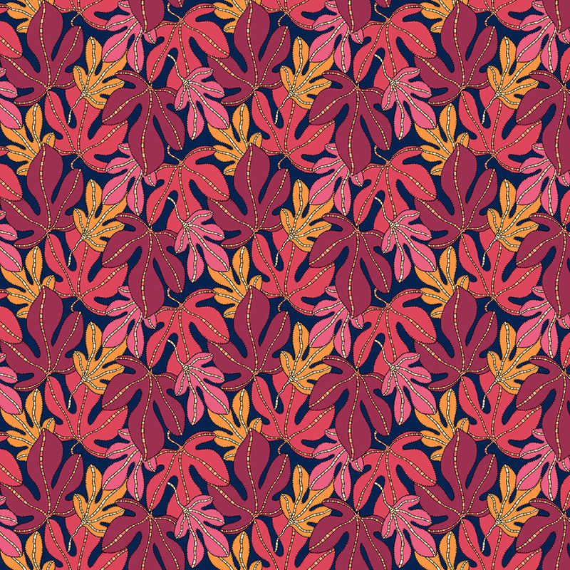 Sally Kelly - Monstera Indigo