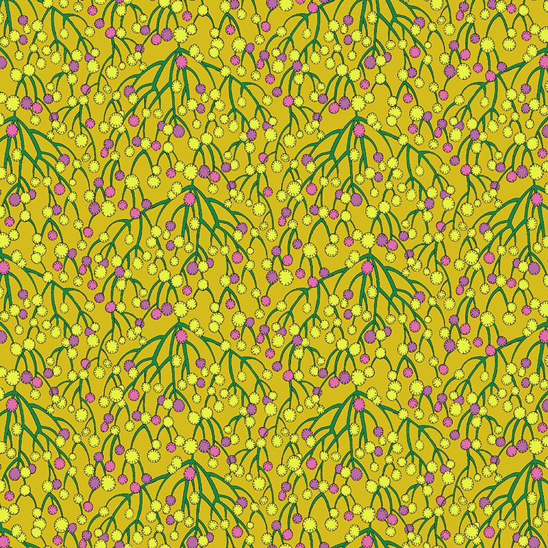 Sally Kelly - Huckleberry Chartreuse Fat Qtr