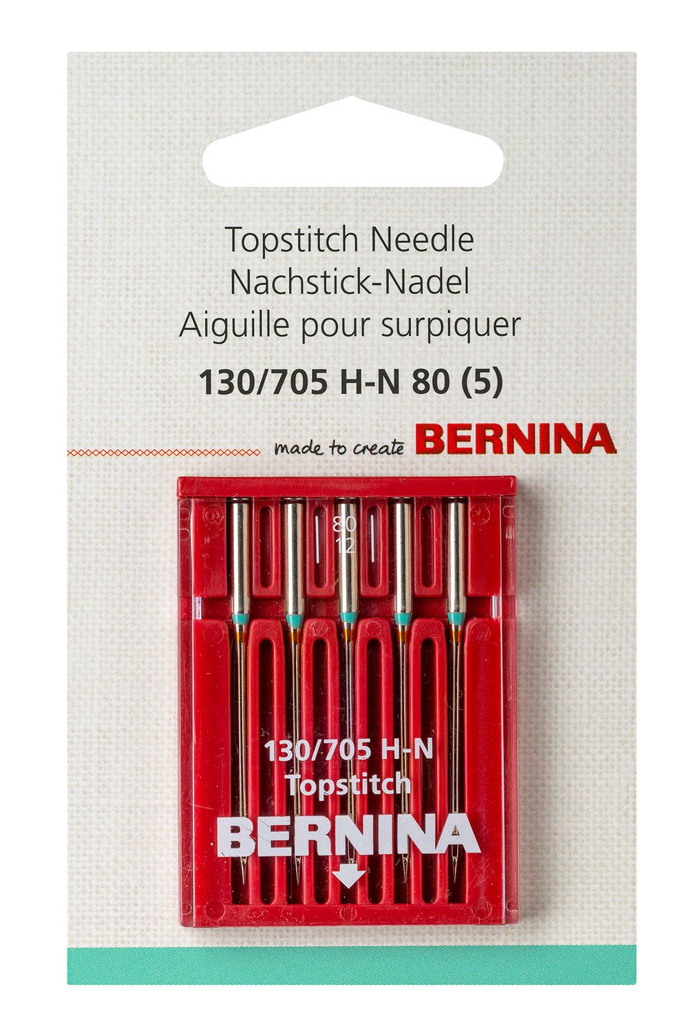 Bernina Topstitch Needle 130/705 H-N 80 (5)