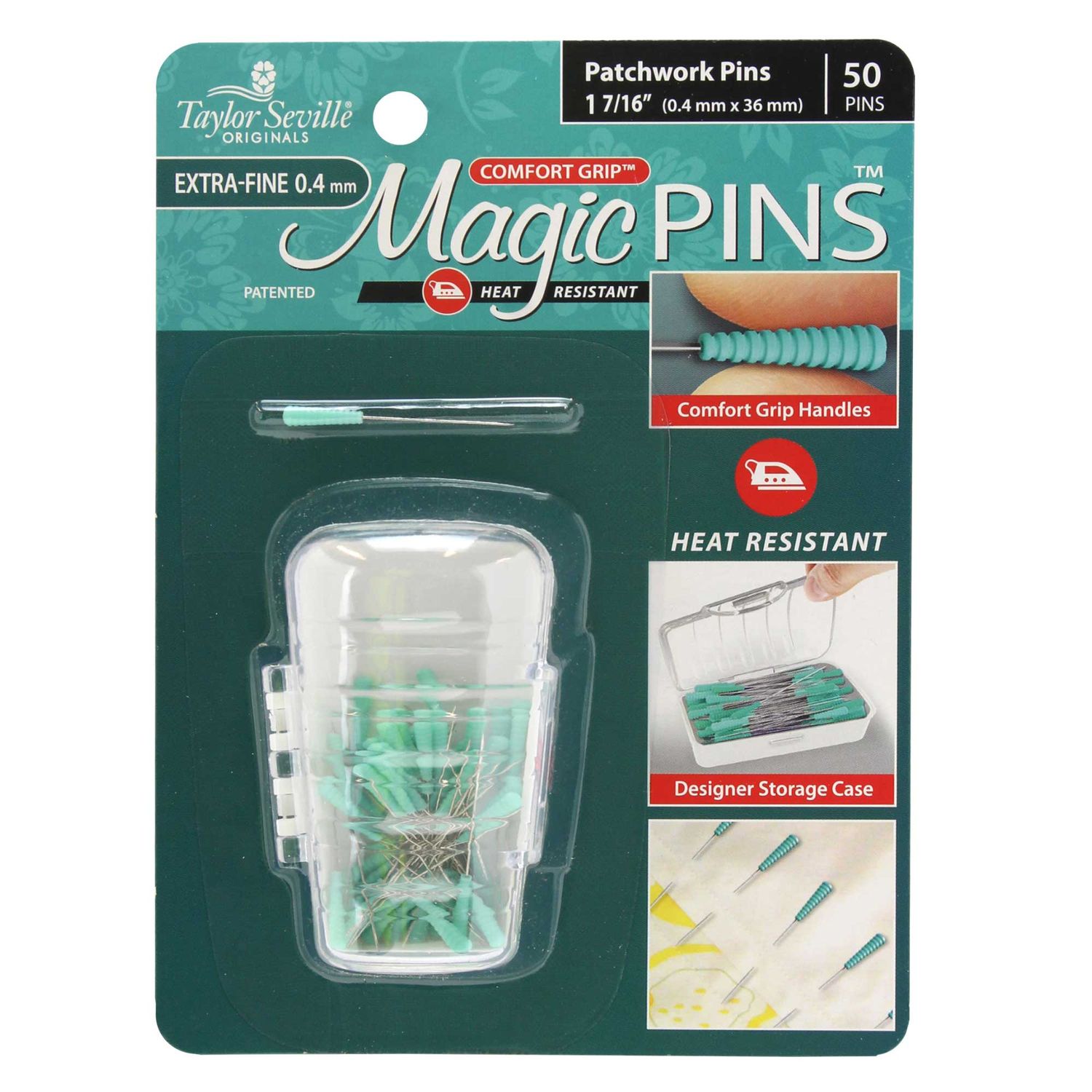 Taylor Seville Magic Pins - Patchwork Extra Fine .04mm x 36mm 50pc