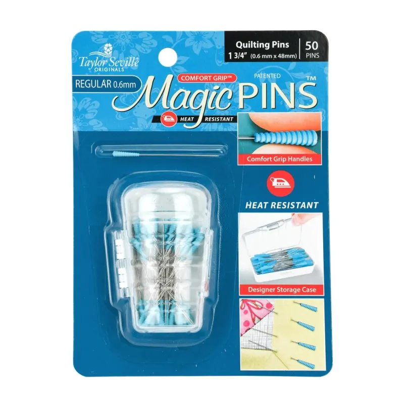 Taylor Seville Magic Pins - Quilting Regular .06mm x 48mm 50pc