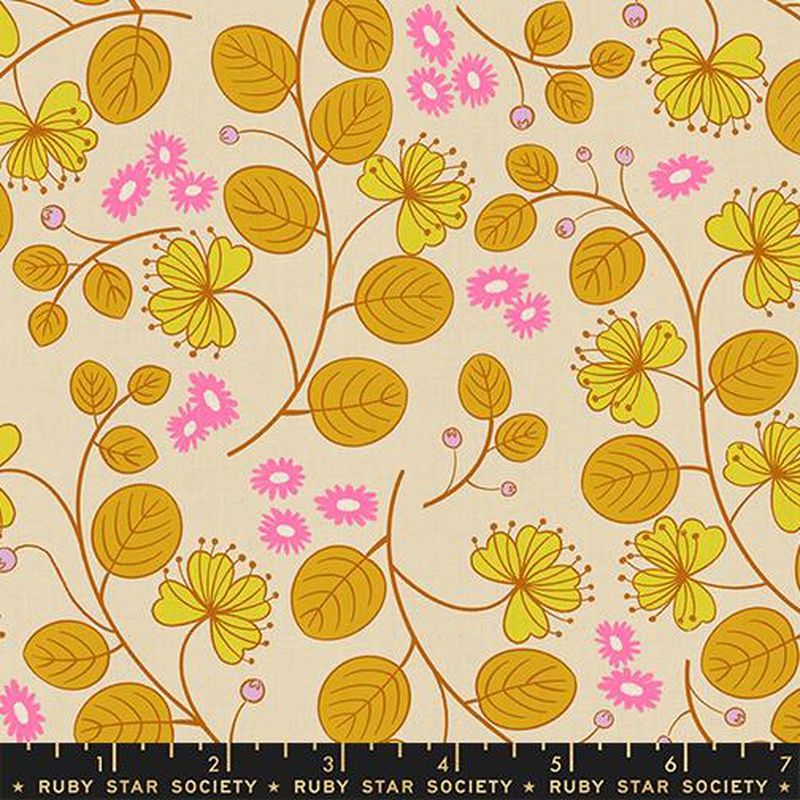 Lofi Linens Parchment Caper Floral