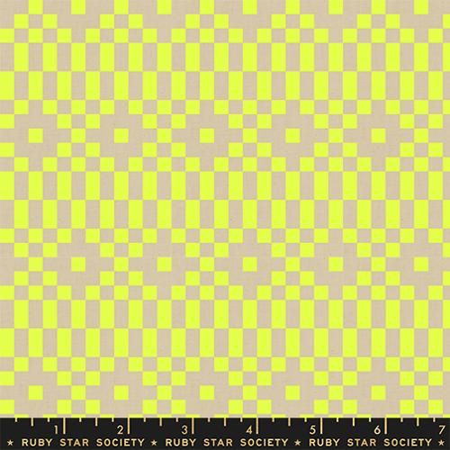 Lofi Linens Neon Yellow Bitmapped