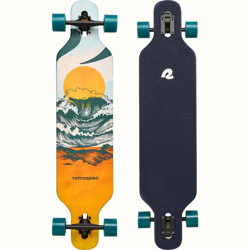 Retrospec - Rift Drop Through 41&quot; Longboard, Color: Rip Current