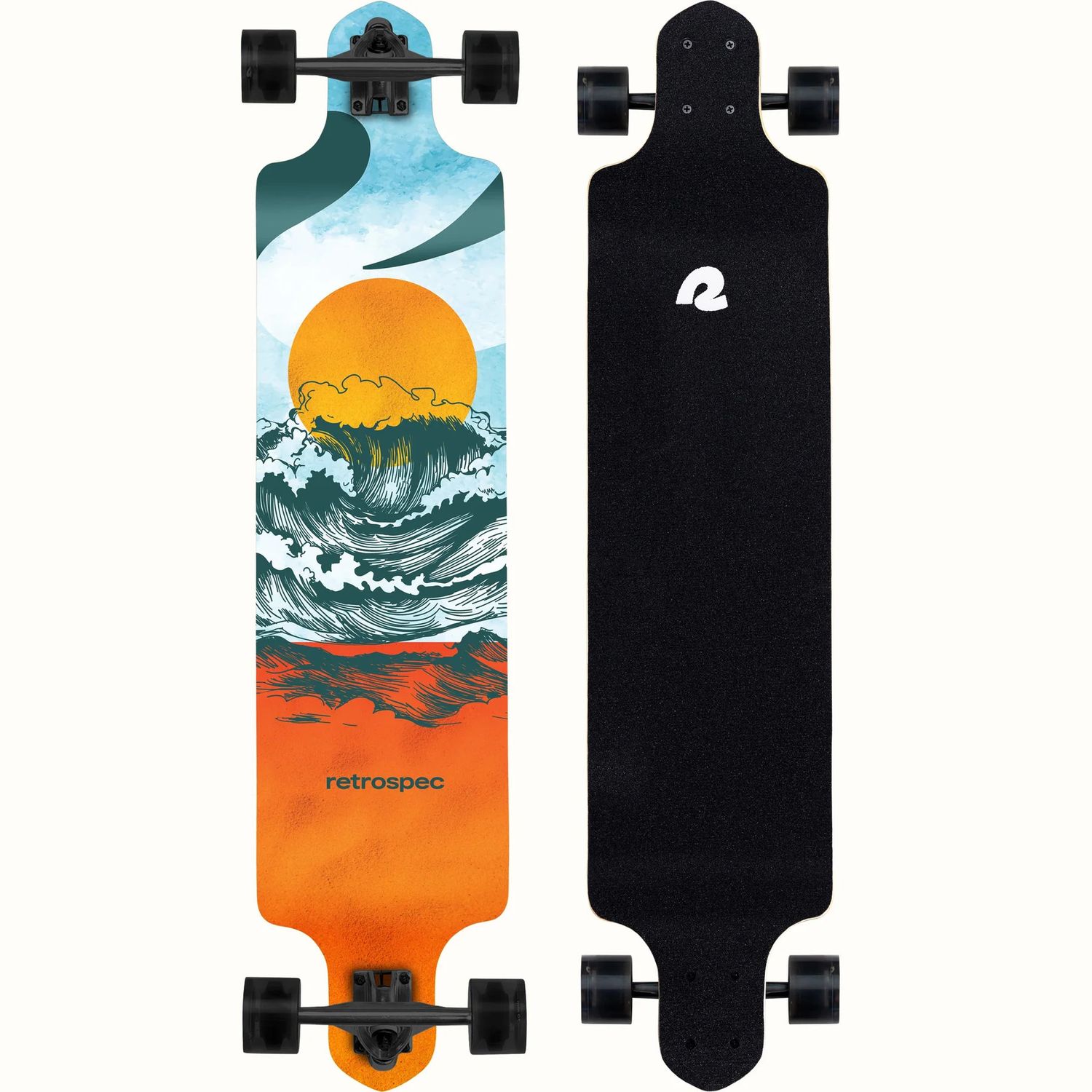 Retrospec - Tidal Drop Down 41&quot; Longboard, Color: Rip Current