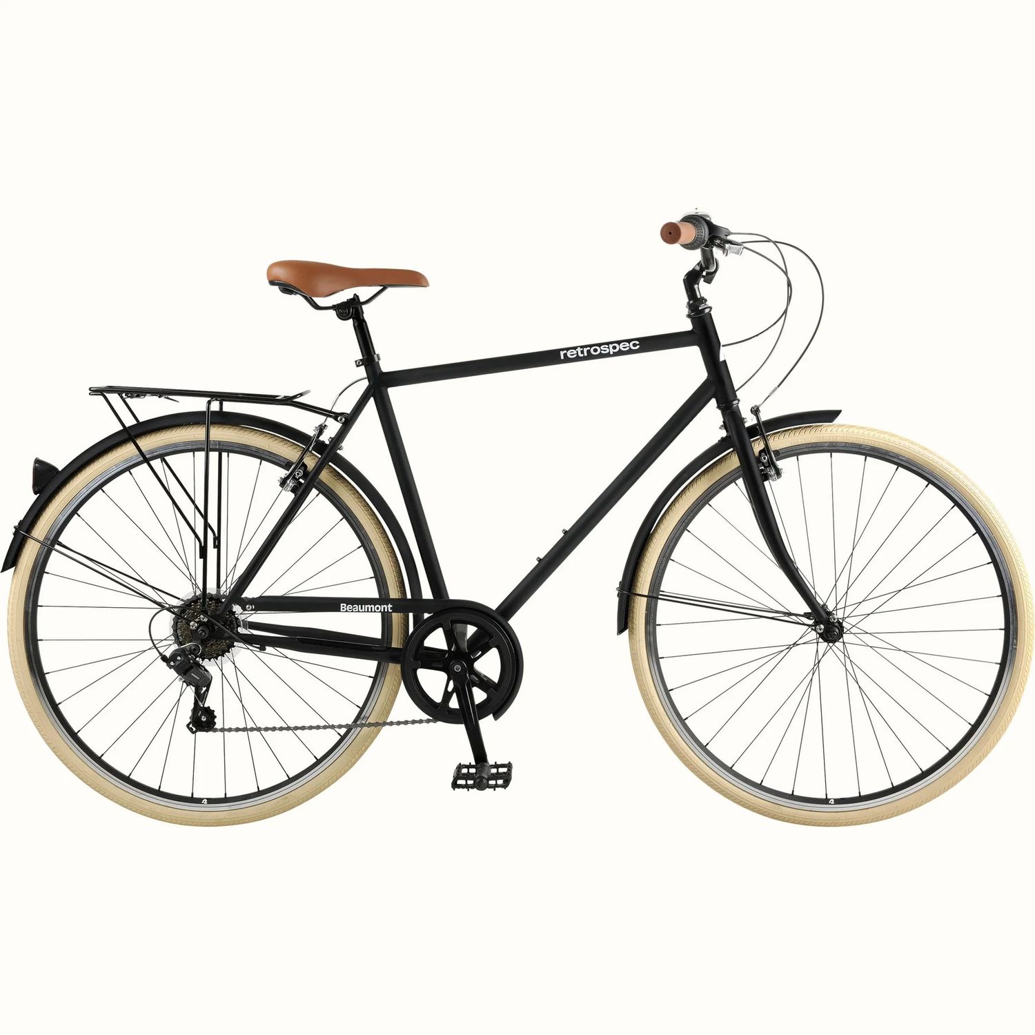 Retrospec - Beaumont City Bike 7 Speed - Step Over, Size: Small, Color: Matte Black