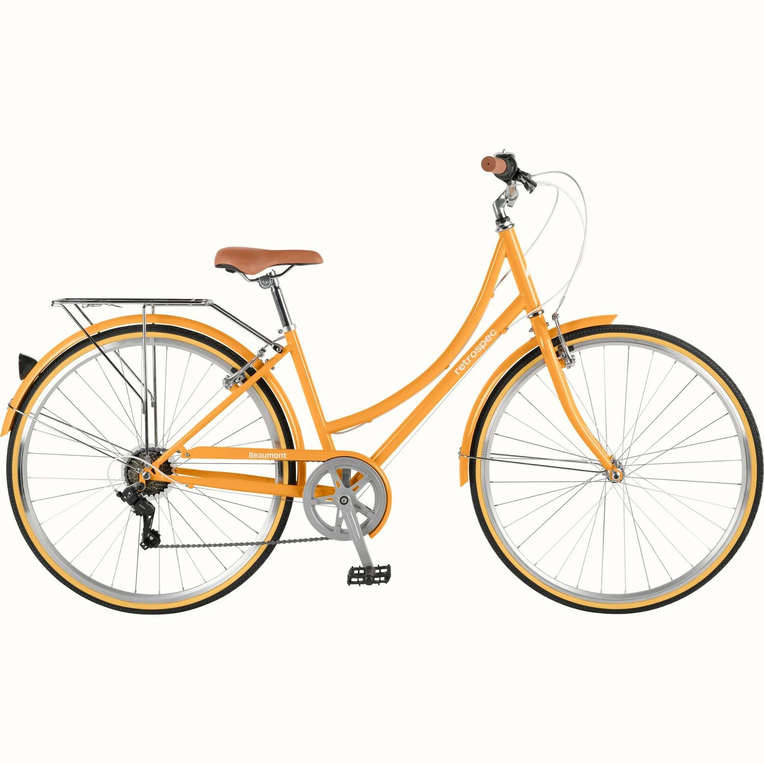 Retrospec - Beaumont City Bike 7 Speed - Step Through, Size: 42 cm, Color: Saffron