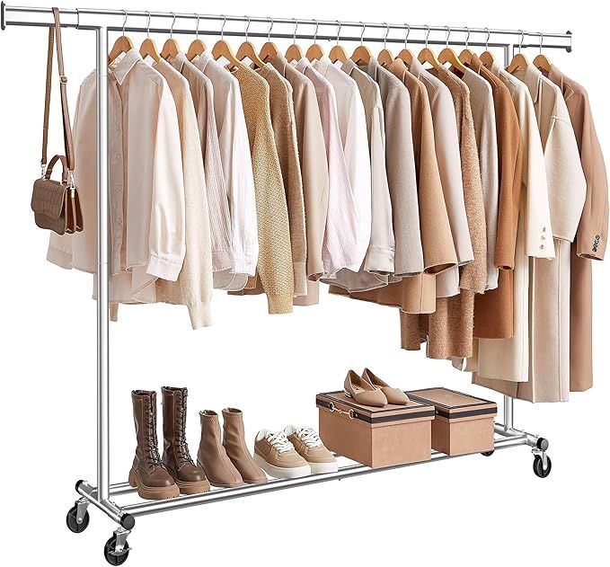 Clothes Rack on Wheels Heavy Duty