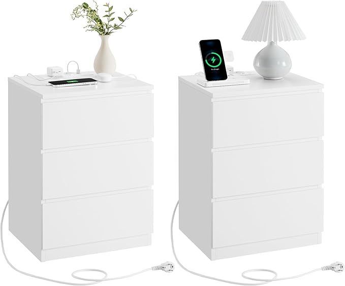 Set of 2 Bedside Tables, Side Tables