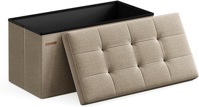 Folding Storage Ottoman Bench,