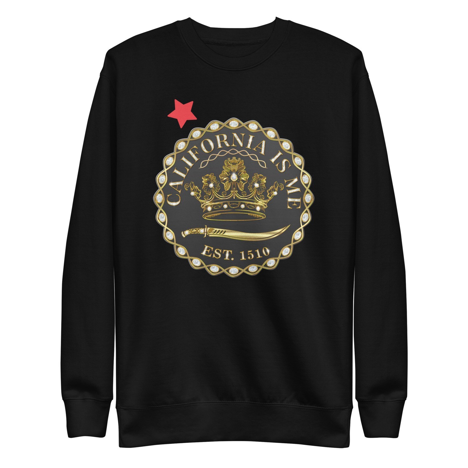 Signature Unisex Premium Sweatshirt, Color: Black, Size: S