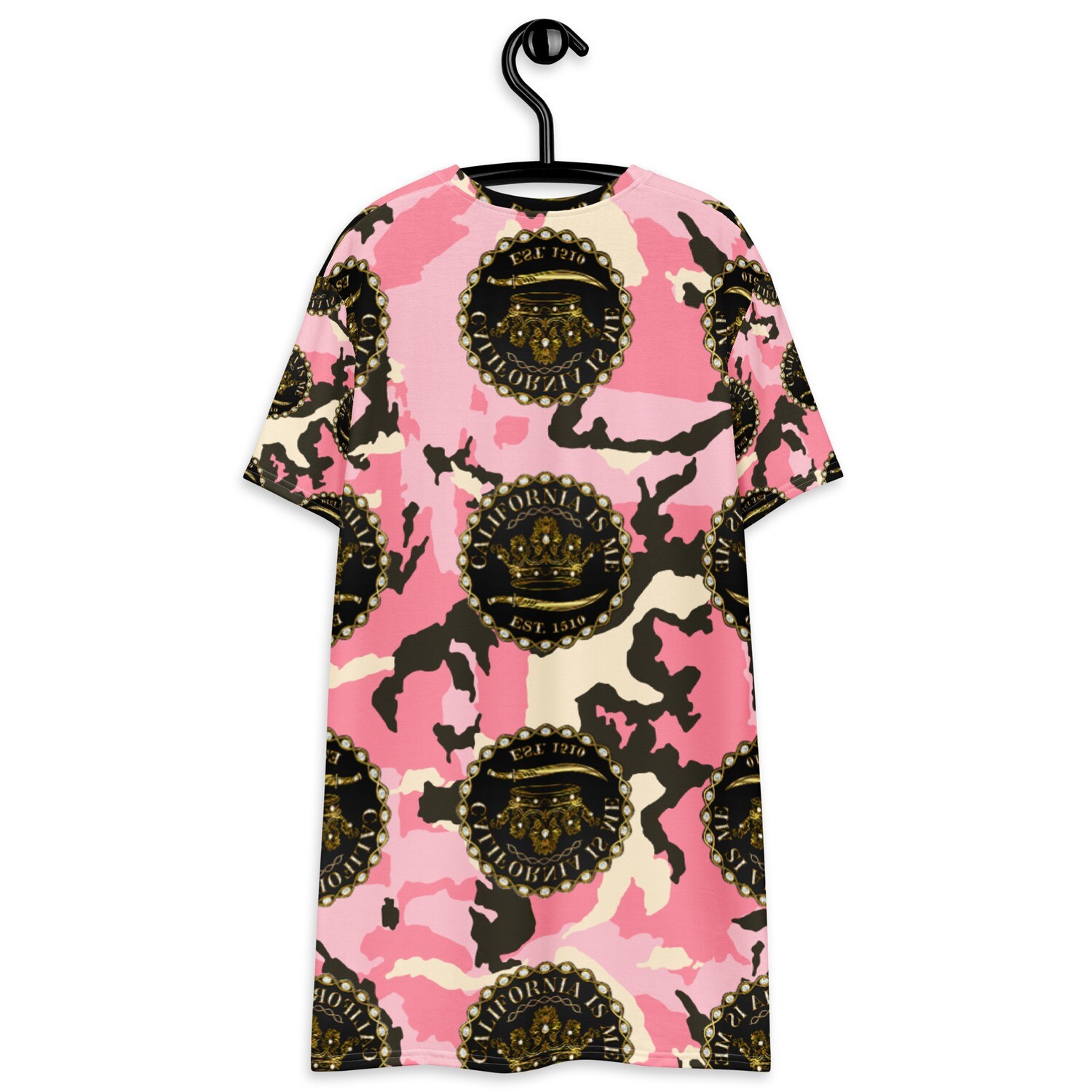 Pink camo T-shirt dress