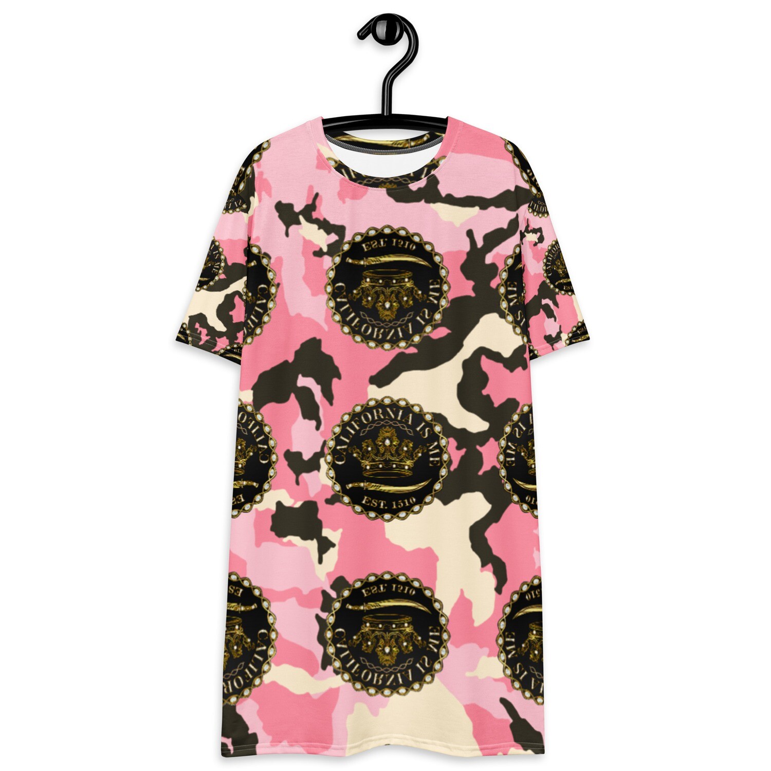 Pink camo T-shirt dress