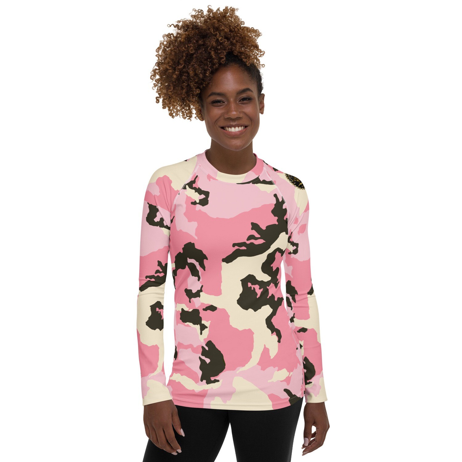 Pink camo long sleeved Rash Guard