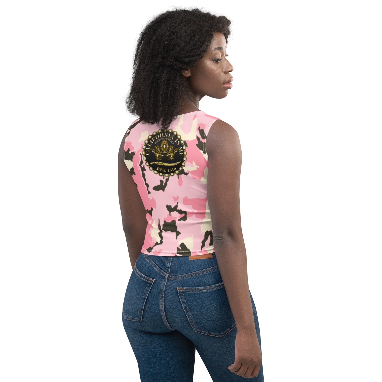 Pink Camo Crop Top