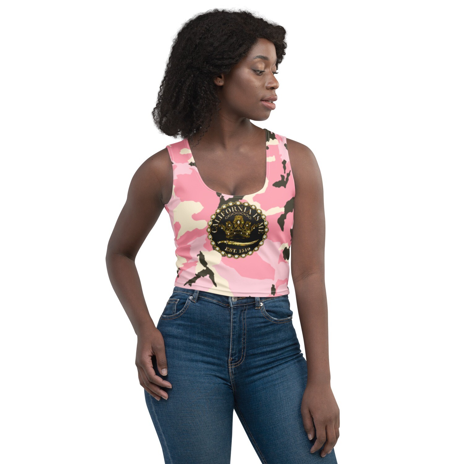 Pink Camo Crop Top