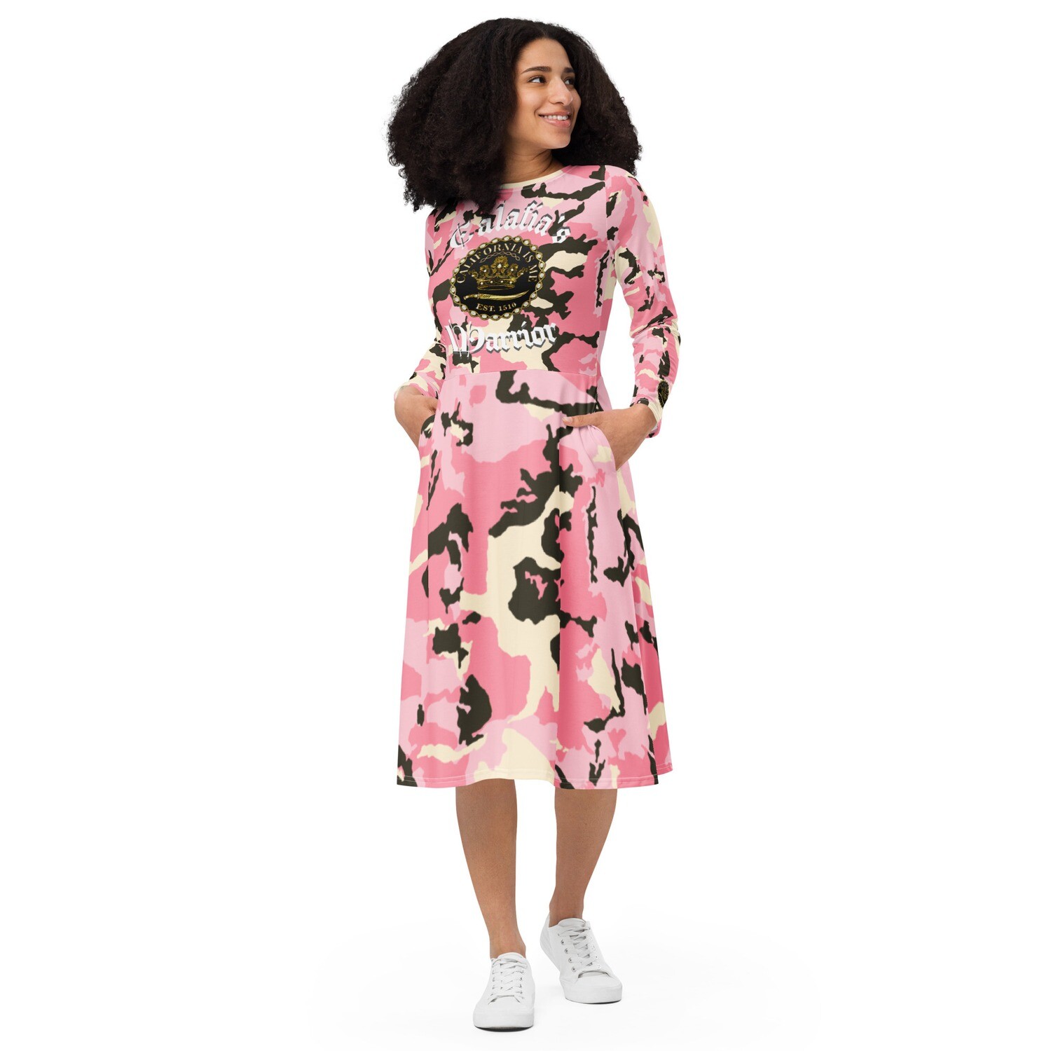 Queen Calafia Comic Book Long-Sleeve Dress, Size: 2XS