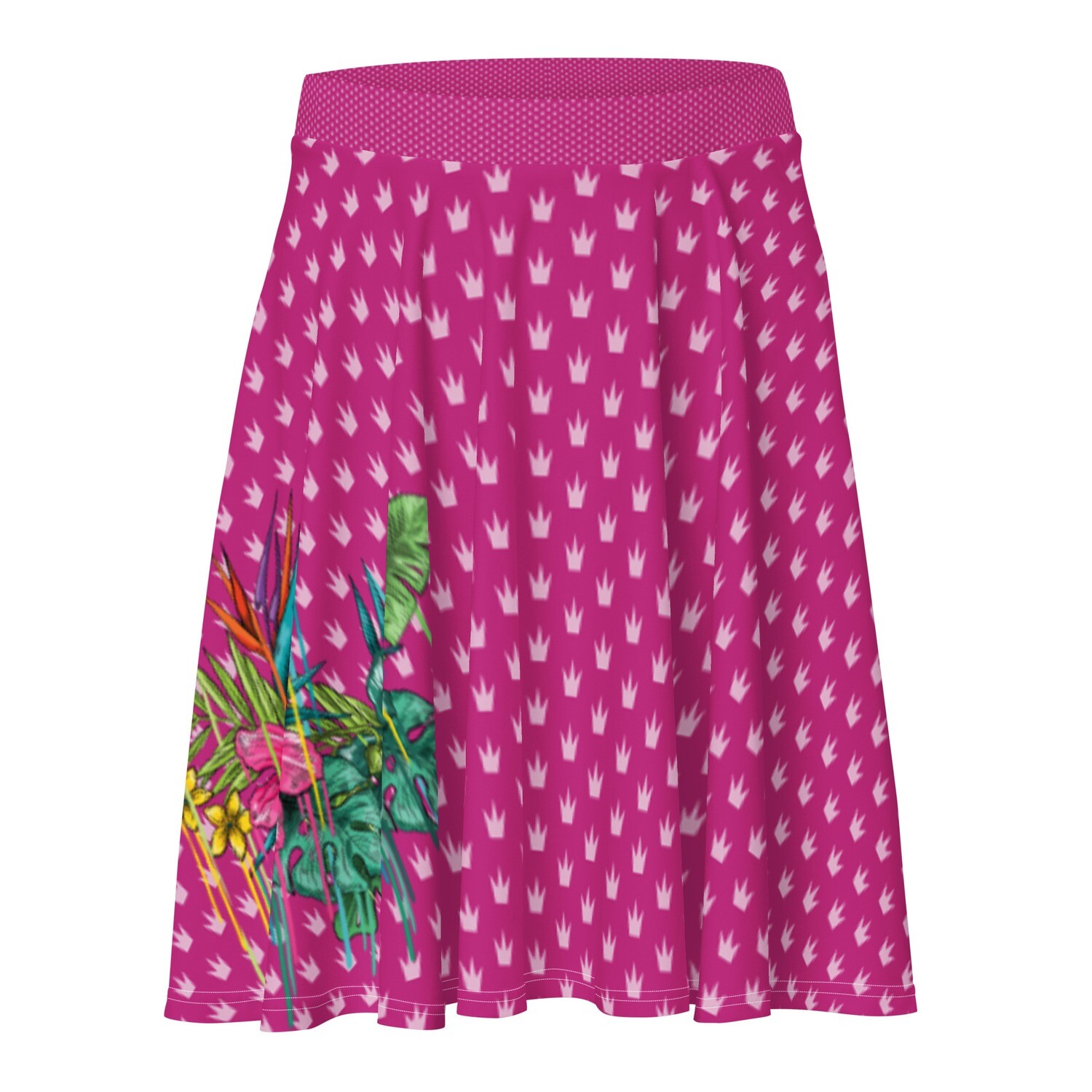 Turquoise Palm Tree Crown Skirt, Size: XS