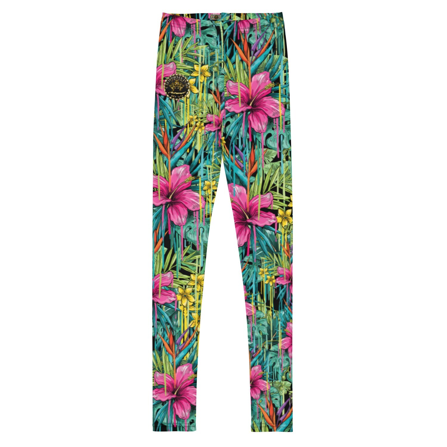 Palm Tree Youth Leggings, Size: 8