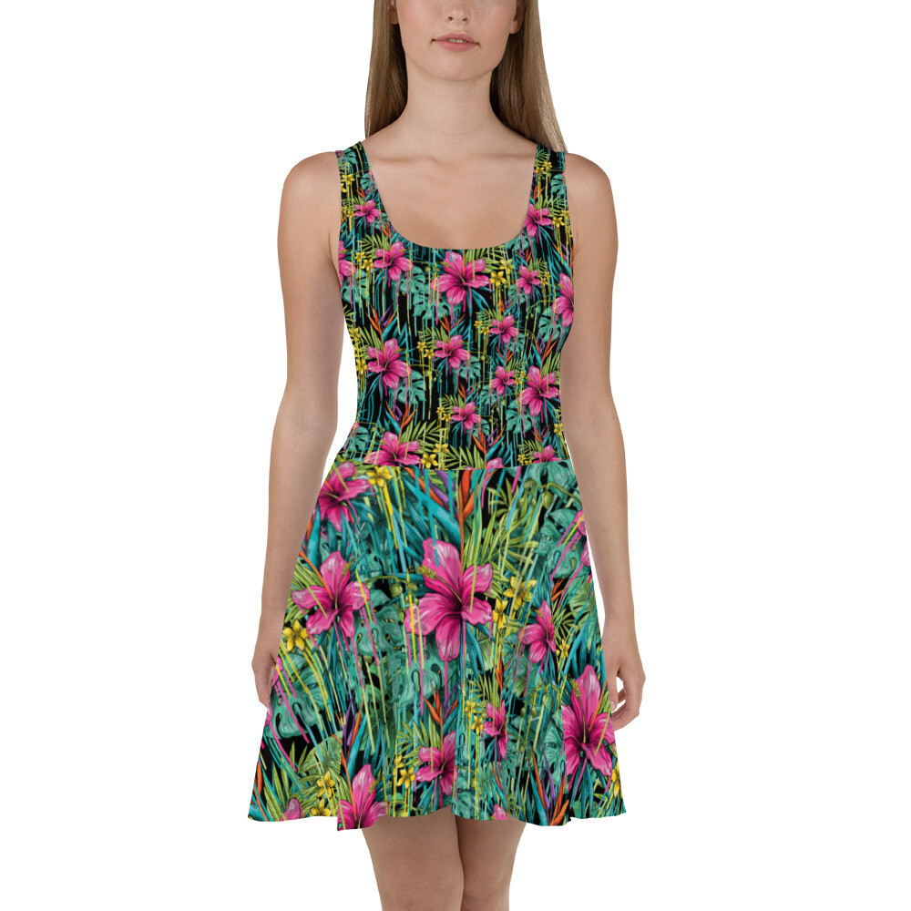 Tropical Paradise Palm Tree Dress, Size: XS
