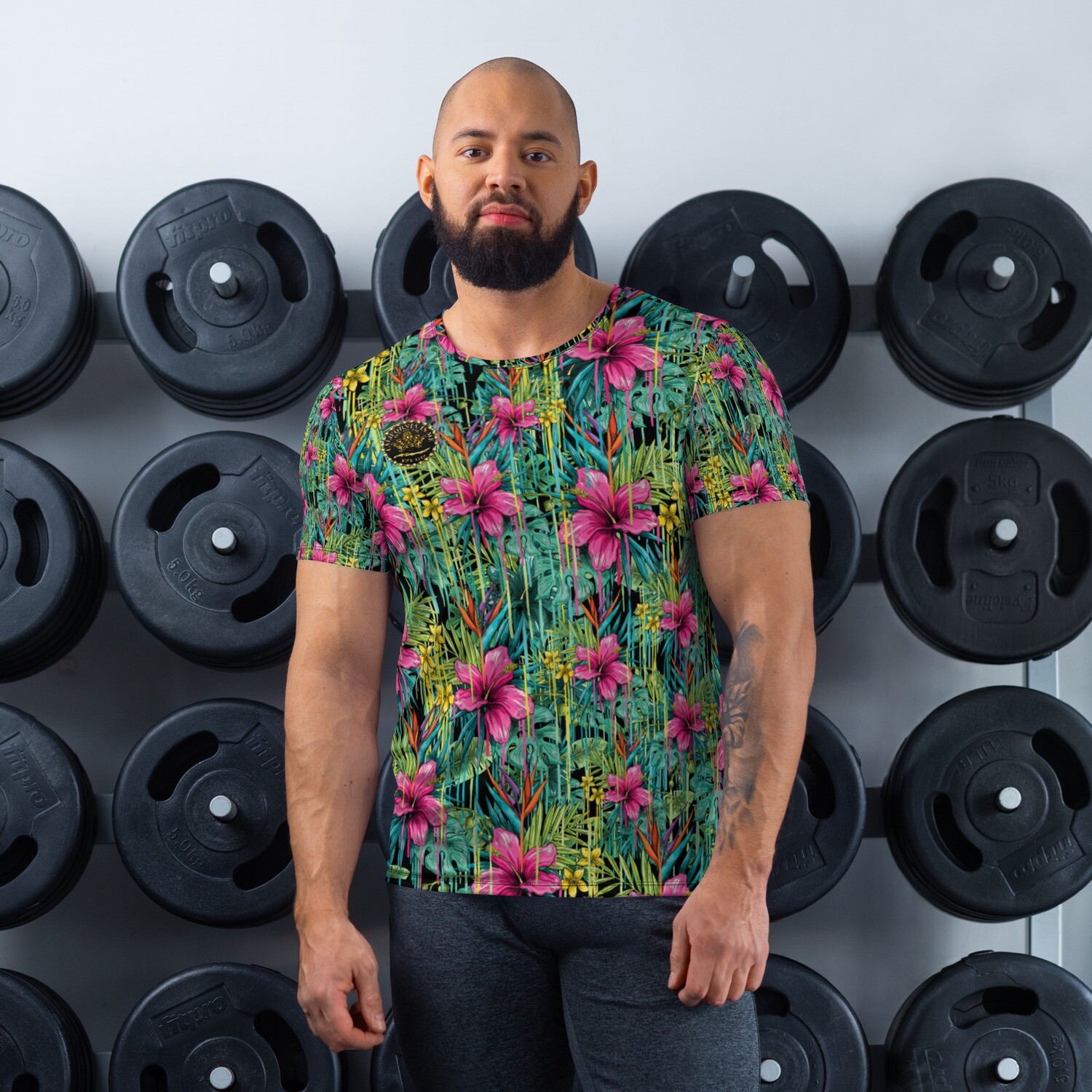 Palm Tree Men&#39;s Athletic T-shirt
