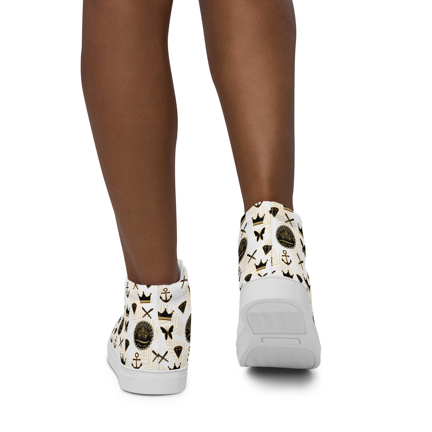 Designer Royal Armor Women’s high top canvas shoes